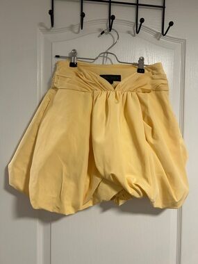 Zara Pale Yellow Bubble Skirt